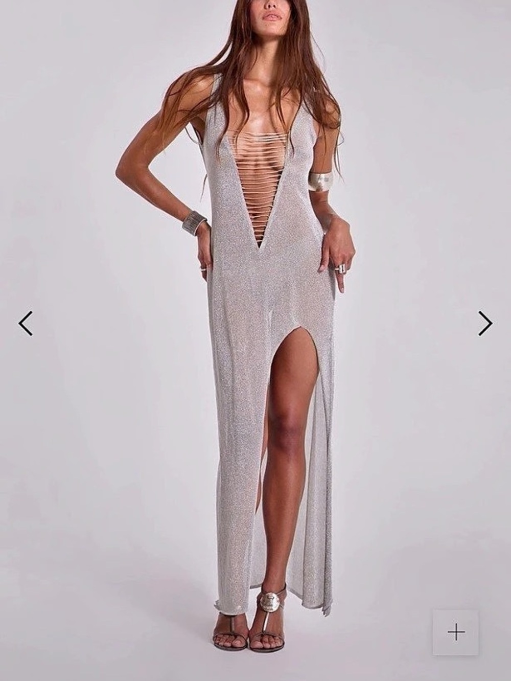 ISO- Jaded London Asteria Maxi Dress Gray